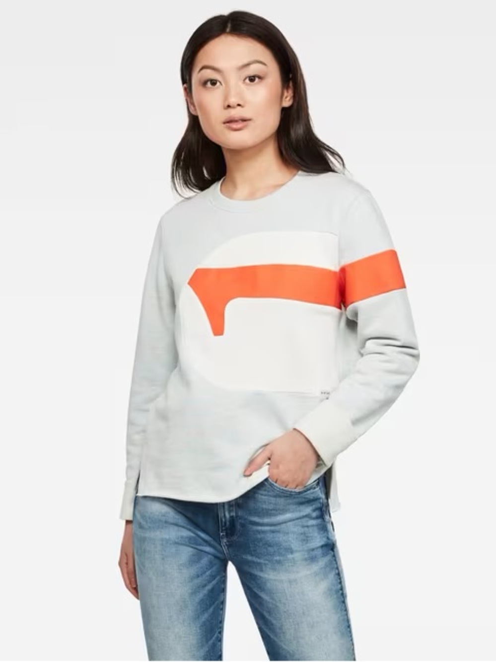 G-Star Raw Woman’s Boyfriend G-Stripe Slit Sweater Medium